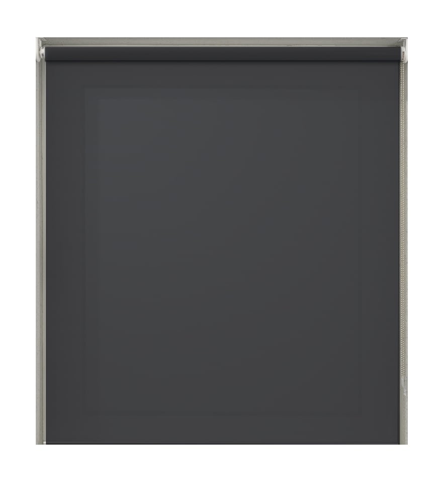 image 1 of 90cm Black Plain Straight Edge Daylight Roller Blind | Black | Black