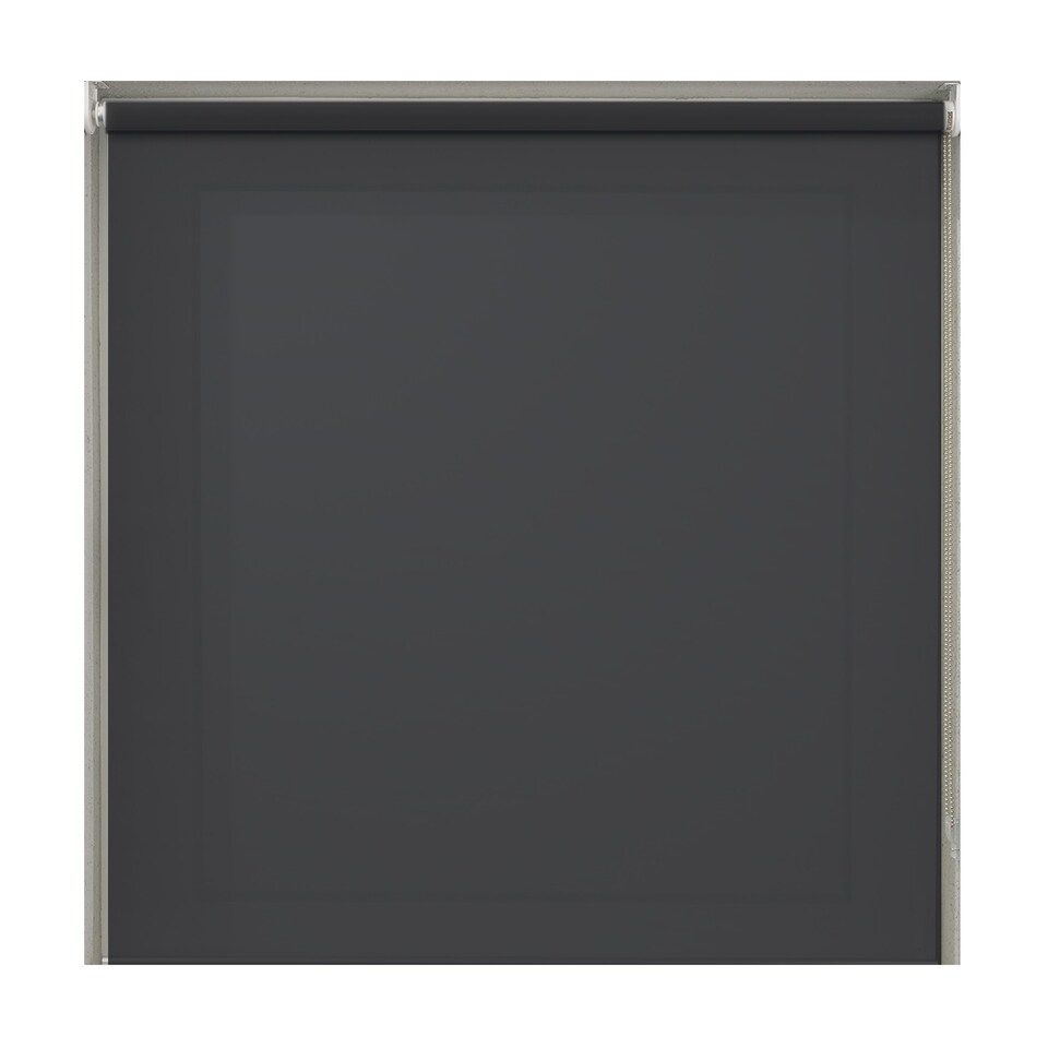 image 1 of 90cm Black Plain Straight Edge Daylight Roller Blind | Black | Black