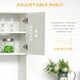 image 8 of HOMCOM Kitchen Cupboard with Hutch Pantry Storage Cabinet Hutch Microwave Shelf