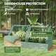 image 4 of Outsunny Raised Garden Bed Planter Box with Greenhouse, Green and Dark Grey