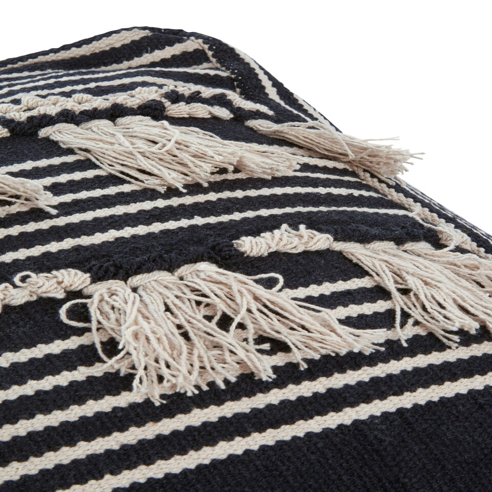 image 1 of Interiors by Premier Cefena Black Pouffe Black