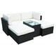 image 1 of Berlin 4 Seater 5 Pc Multi Setting Relaxer Set - Synthetic Rattan - H50 x W71 x L40 cm - Black
