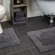 image 3 of Heavyweight Reversible Pedestal Toilet Mat - Charcoal Grey