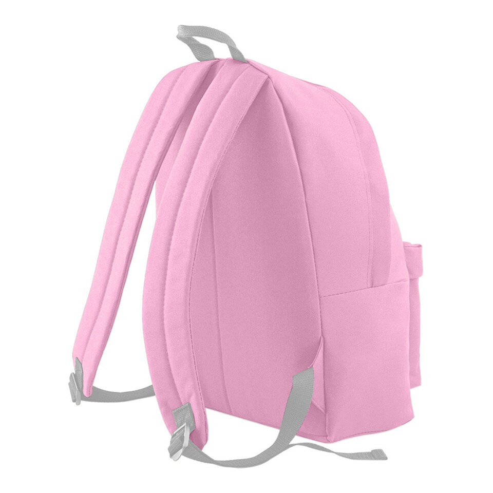 image 1 of Bagbase Junior Fashion Backpack / Rucksack (14 Litres) - Classic Pink/Light Grey - One Size
