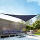 image 2 of 6m x 4.2m Right Angle Triangle Waterproof Blue Sun Shade Sail