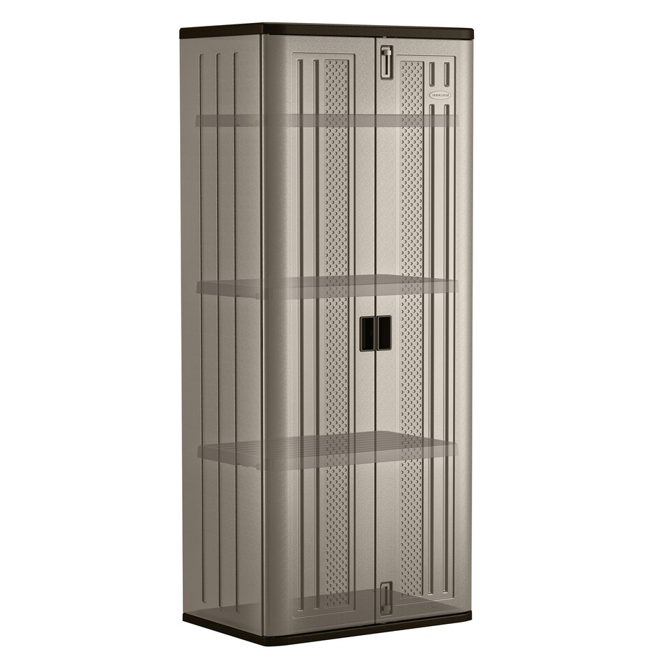 image 1 of Suncast Haven Tall Storage Cabinet Grey
