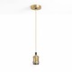 image 3 of CGC CASSIE Antique Brass 1.5m Adjustable E27 Ceiling Pendant with Off White Braided Cord and Matching Ceiling Rose
