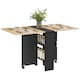 image 9 of HOMCOM Mobile Drop Leaf Dining Table Folding Desk w/ 2 wheels Storage Shelves
