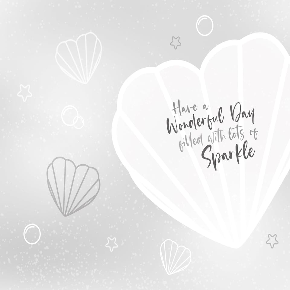 image 1 of Barbie Mermaid 'Glitter And Glow' Birthday Card