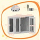 image 7 of PawHut Dog Crate Furniture for Large Dogs w/ Cushion, Door - Grey