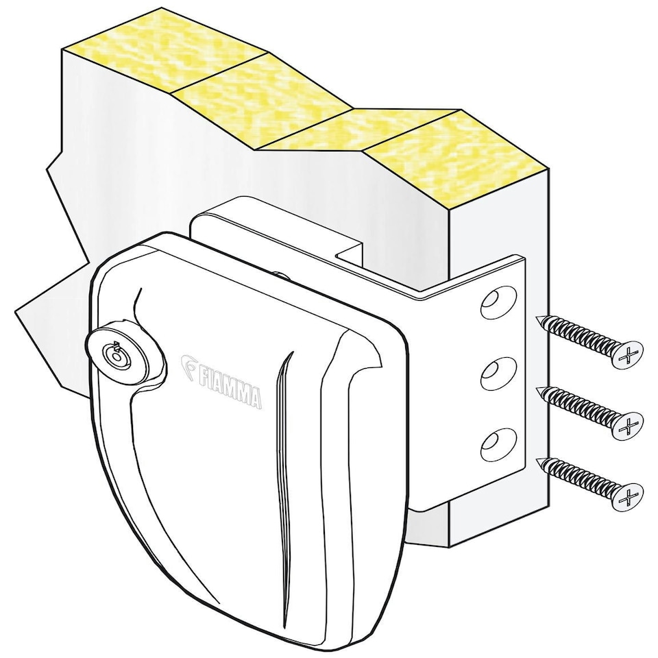 image 1 of Fiamma Door Lock - Grey N/A