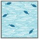 image 4 of Waves & fish (Picture Frame) Brown | Oak | S