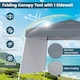 image 6 of COSTWAY 3m x 3m Pop up Canopy Tent Garden Gazebo Grey