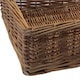 image 2 of Small Double Steamed Storage Wicker Tray | Brown | Brown | Small