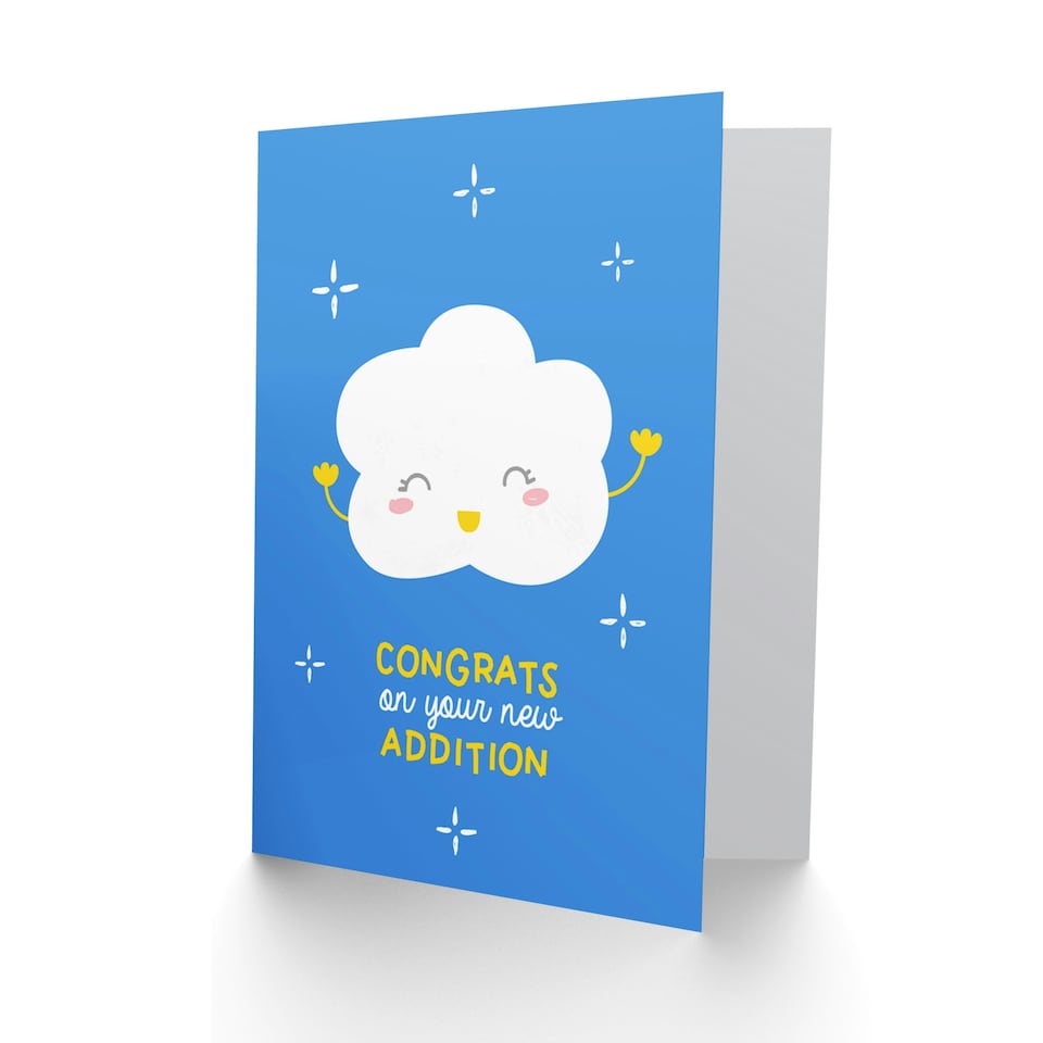 image 1 of Cloud Congratulations New Baby Card