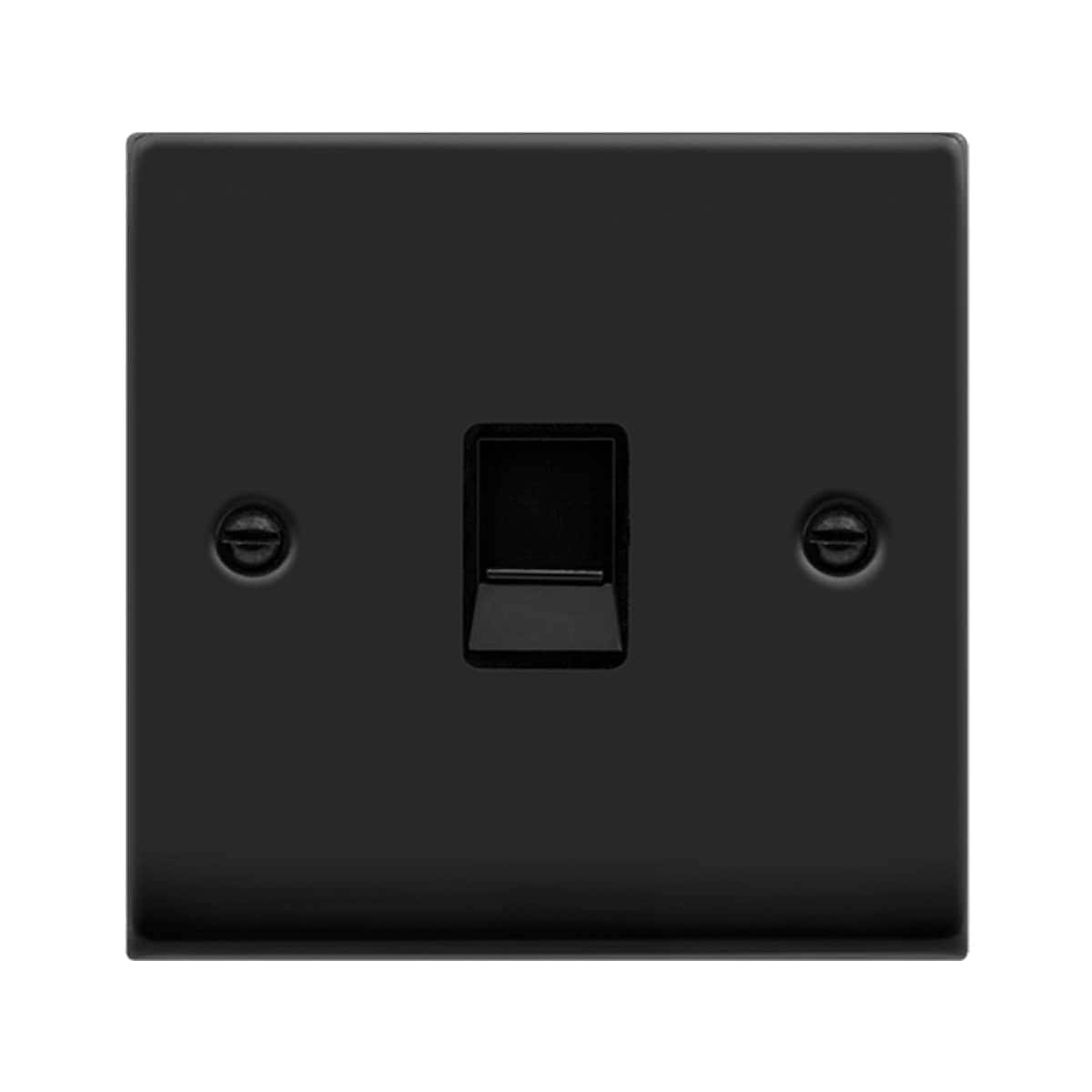 SE HOME Matt Black Rj11 Socket Black Matt Black
