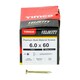image 3 of Timco - Velocity Premium Multi-Use Screws - PZ - Double Countersunk - Yellow  (Size 6.0 x 60 - 200 Pieces)