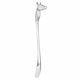 image 1 of Nickel Horse Head Detail Shoe Horn - Metal - L5 x W10 x H53 cm - Silver