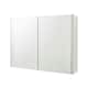 image 1 of 2-Door Mirror Bathroom Cabinet 600mm H x 800mm W - Gloss White - (Arch) | White | White | 1