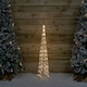 image 4 of 1.18m Light up Christmas Acrylic Pyramid with 80 Flashing & Static Warm White LEDs