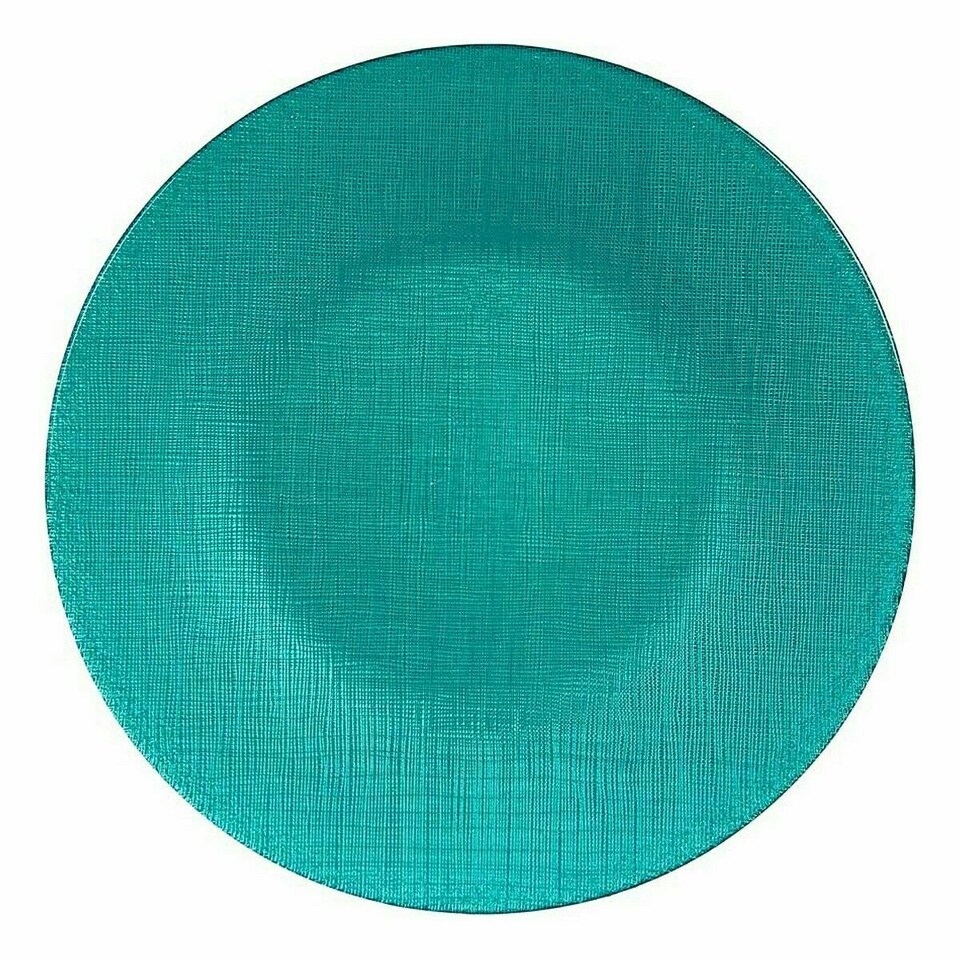 image 1 of Flat Plate Vivalto 323928P Turquoise Glass 27,5 x 2 x 27,5 cm (6 Units) N/A