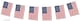 image 2 of USA Flag Rectangular Party Bunting 10m with 20 Flags