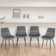 image 1 of Erica Plush Velvet Comfort Dining Chairs - Set of 4 Grey