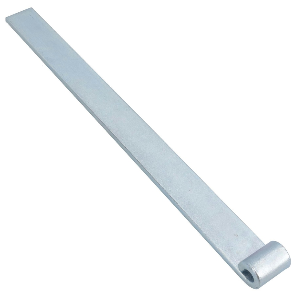 image 1 of HD Strap Tailgate Straight Hinge for 12.5mm Pins 460mm Long Zinc Plated 10pc Silver