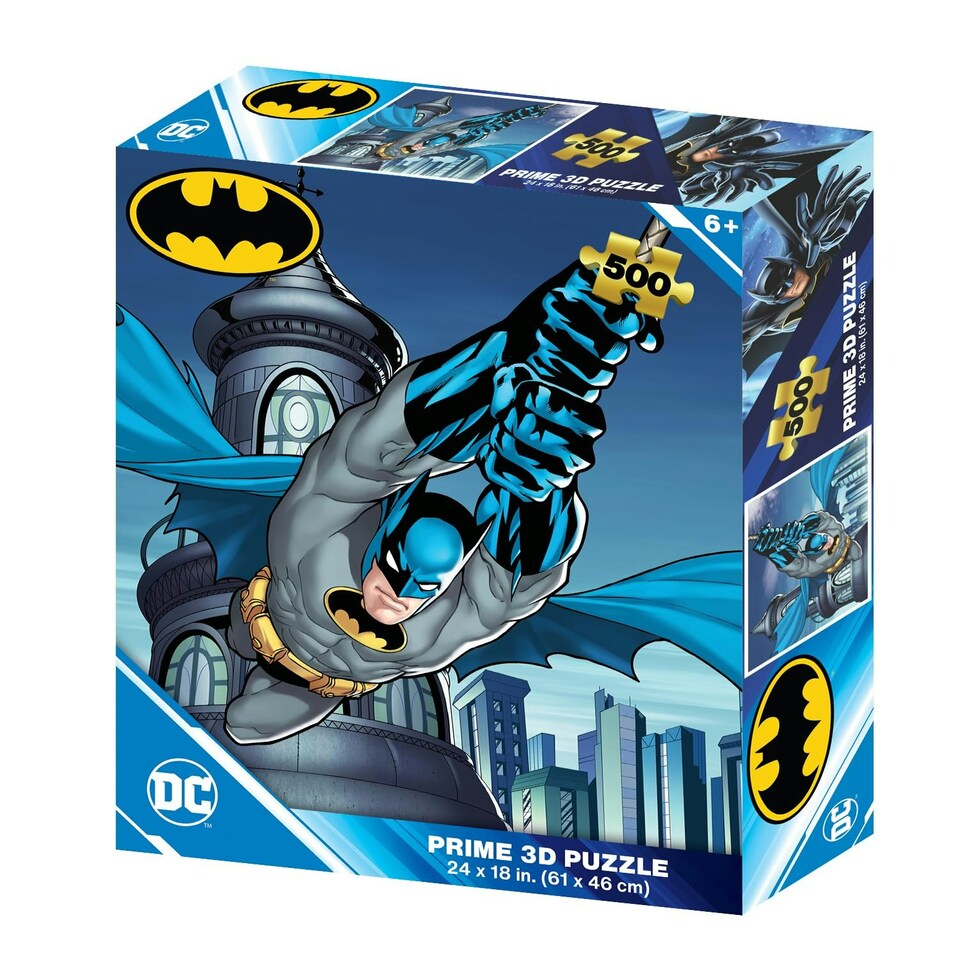 DC Comics Batman Soaring 500 pc Puzzle - 3D Childrens Puzzles Licensed