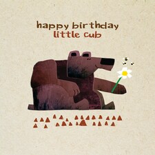 Happy Birthday Little Cub - Art Card By Paul Delaney