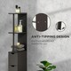 image 7 of HOMCOM Tall Bathroom Storage Cabinet with Shelf and Drawers, Brown Brown