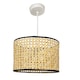 image 3 of Set of 2 Kona - Natural Rattan 25 cm Easy Fit Pendant Shades | Cream | Medium | 2