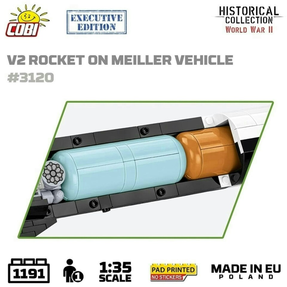 image 1 of V2 rocket on Meiller vehicle brick model - COBI 3120 - 1210 bricks EXECUTIVE EDITION