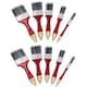 image 1 of 10pc Painting and Decorating Synthetic Paint Brush Brushes Set 1” – 2.5” Width