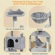 image 5 of Yaheetech 163 cm Large Cat Tower with Condos Platform Perch Light Grey