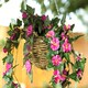 image 4 of Marco Paul Artificial Faux Floral Hanging Basket