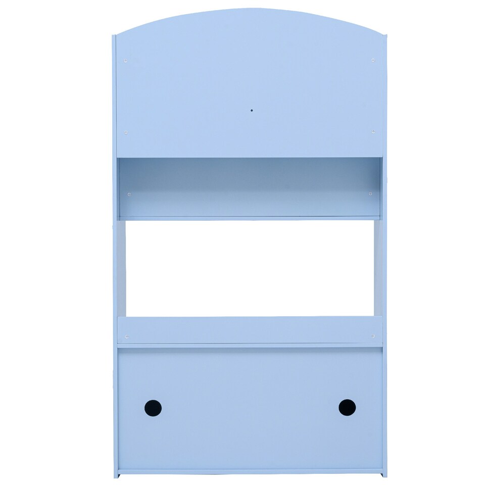 image 1 of Teamson Kids Sunny Safari Kids 3-Tier Wooden Bookshelf with Storage, Multicolor