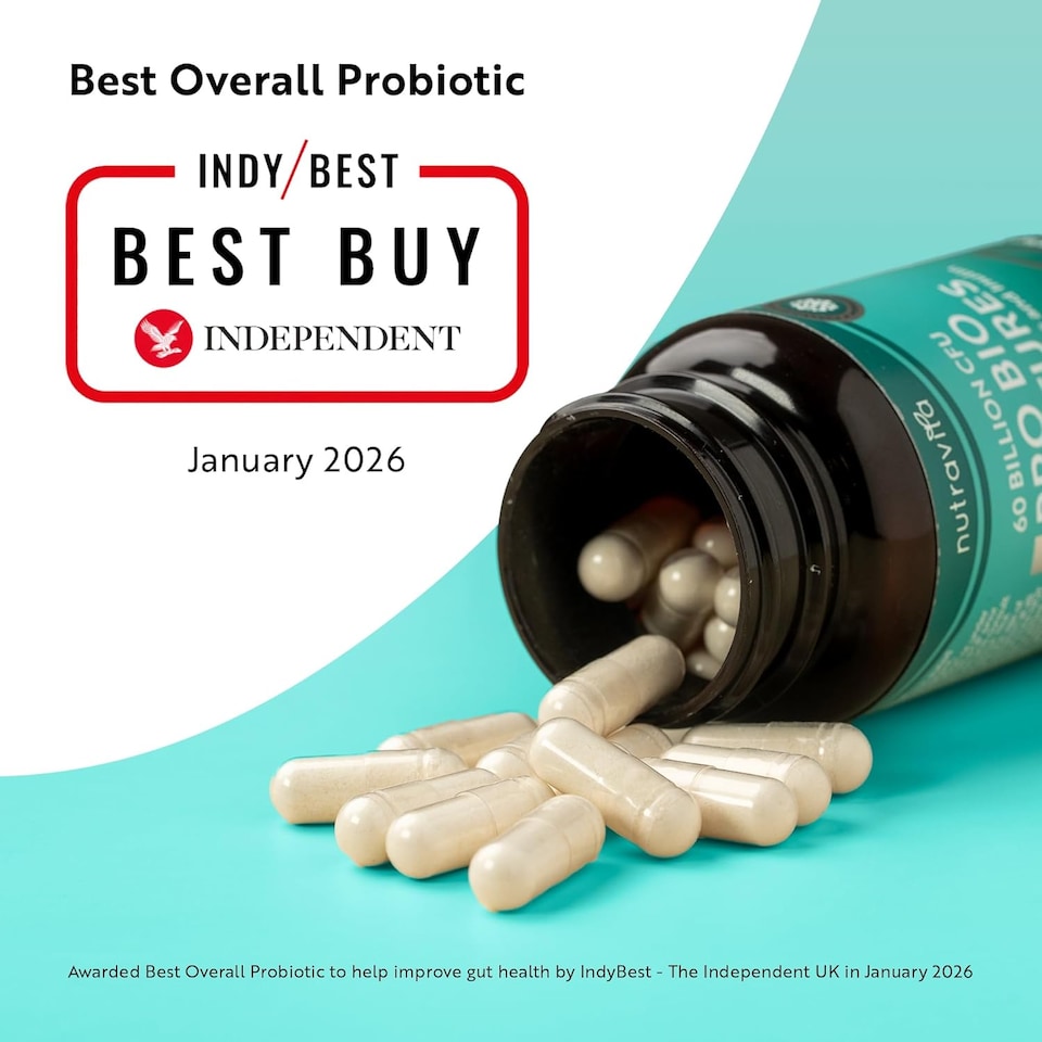 image 1 of Nutravita Probiotics 60 Billion CFU with Lactospore - 21 Strain Probiotics & Prebiotics - Lactobacillus Reuteri & Acidophilus - 60 Capsules