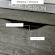 image 5 of HOMCOM End Table Bedside Desk Slim Storage Cabinet with Shelf Brown Grey