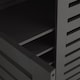 image 5 of Oslo 3 Door Wooden Shoe Storage Cabinet Rack Stand Cupboard Slatted Doors | Black