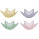 image 1 of Glass Star Shaped Nibble Bowls Decorative Serving Dishes | Multi | One of each colour (4 Set)