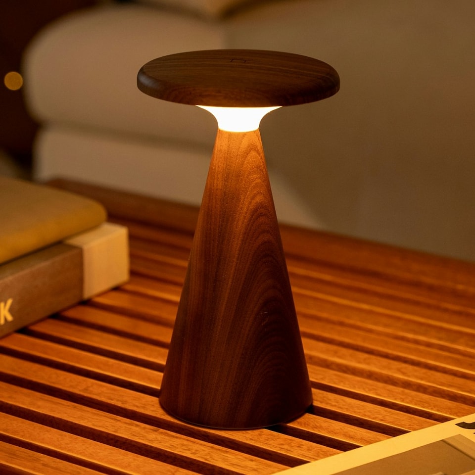 image 1 of Gingko Large Sylva Table Lamp N/A | Walnut