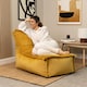 image 2 of Dolce Lounger Bean Bag Ochre Yellow Velvet Bean Bag Chair | Yellow | Ochre Yellow | XL | 1