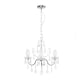 image 2 of ValueLights Varuna Glass Droplet IP44 Rated Bathroom Chandelier Ceiling Light with LED Bulbs | Silver
