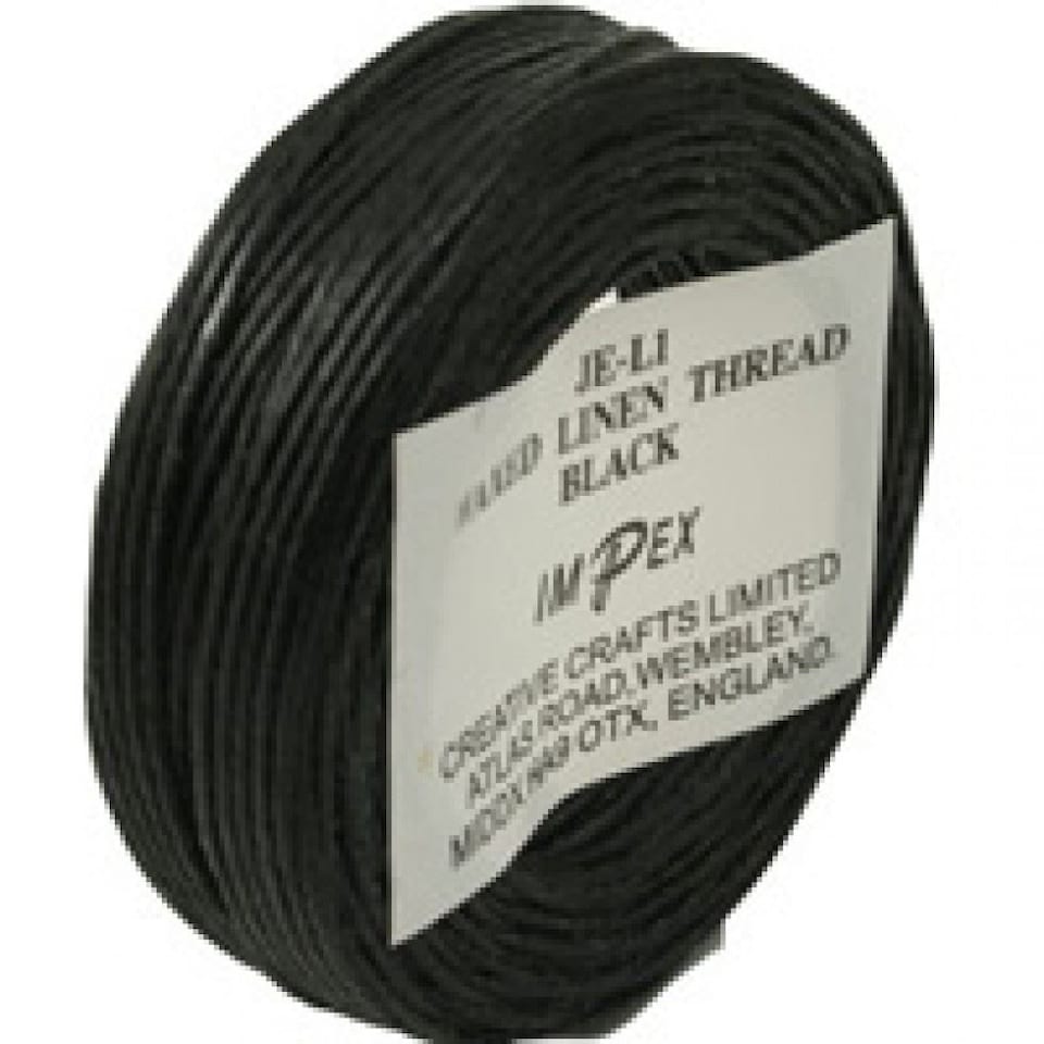 Trimits Black Waxed Linen Thread (Value Pack of 10) For Dressmaking ...