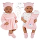 image 7 of BiBi Doll Reborn Baby Girl Clothes Set Pink Bunny Dress Outfit for 20 inch Dolls