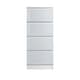 image 1 of FWStyle Carlton 4 Drawer Slim Tallboy Chest of Drawers White Gloss