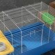 image 8 of PawHut Small Animal Cage, Rabbit Guinea Pig Hutch, Pet Playhouse, Blue