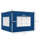 image 3 of Outsunny Gazebo Side Panels for 3x3(m) or 3x4m Pop Up Gazebo, 2 Pack, Blue
