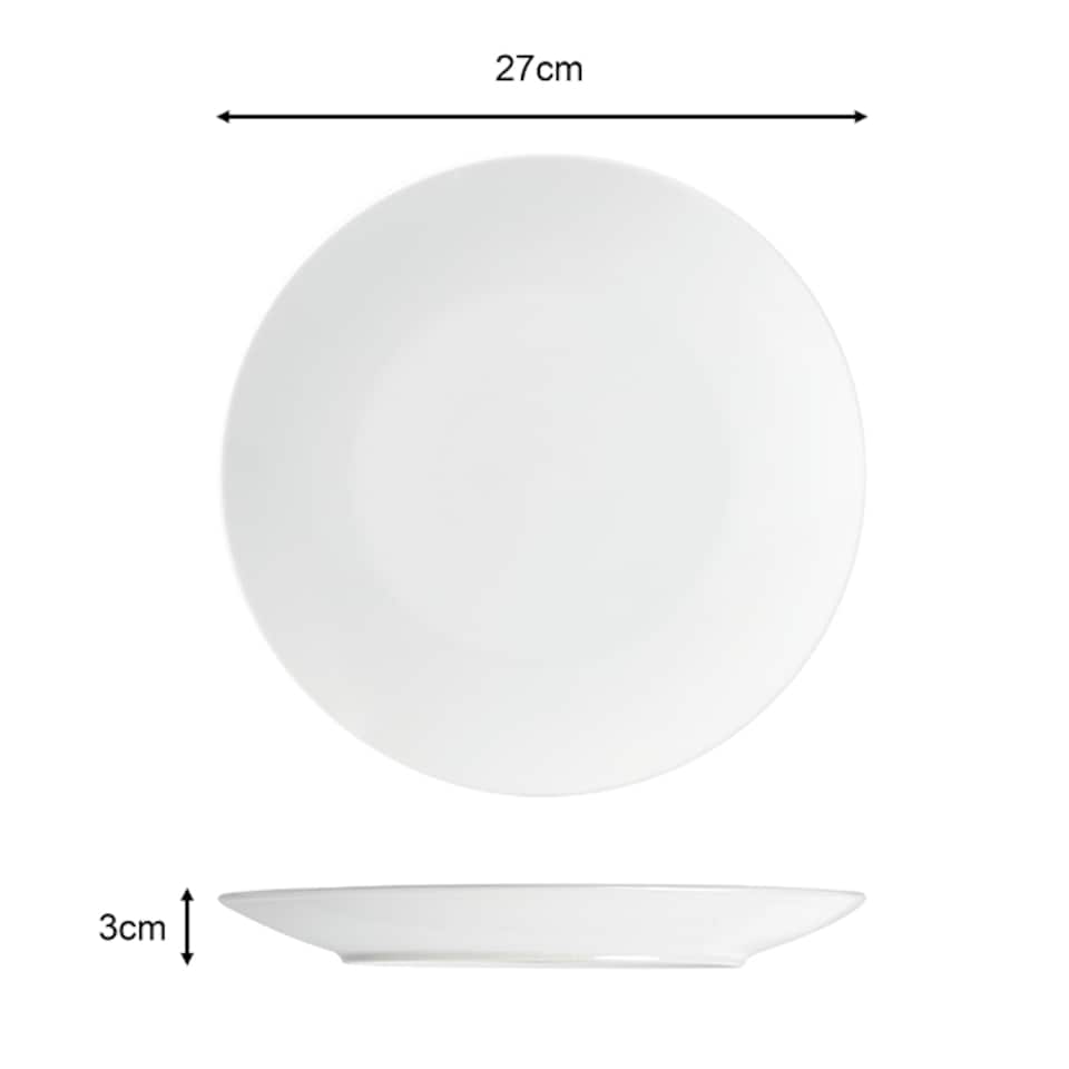 image 1 of Waterside 18pc White Porcelain Round Dinner Set